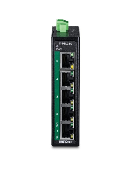 Trendnet TI-PELC50 switch No administrado Fast Ethernet (10 100) Energía sobre Ethernet (PoE) Negro