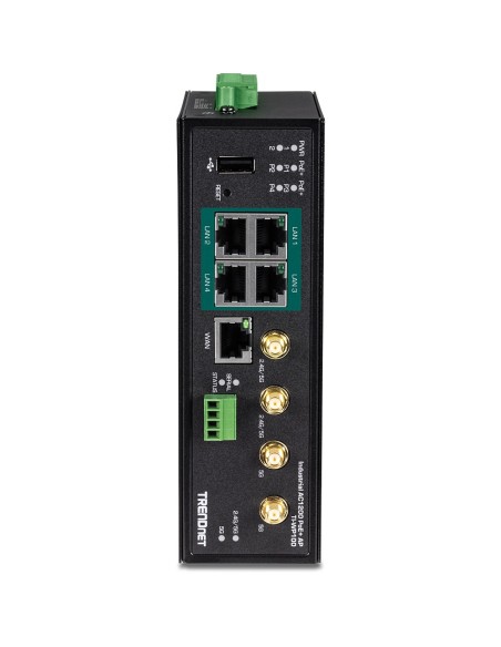 Trendnet TI-WP100 router inalámbrico Gigabit Ethernet Doble banda (2,4 GHz   5 GHz) Negro
