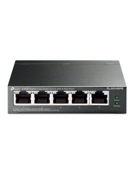 TP-Link TL-SG105PE switch Gestionado L2 Gigabit Ethernet (10 100 1000) Energía sobre Ethernet (PoE) Negro