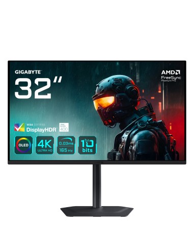 GIGABYTE MO32U 31,5" Monitor Gaming OLED 4K UHD - 3840 x 2160, 165Hz, 0.03ms, 250 cd m², Display HDR True Black 400, HDMI 2.1,