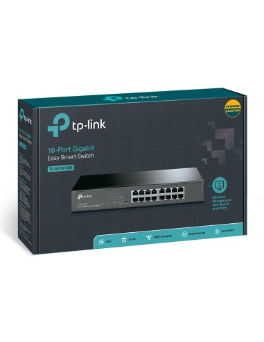 TP-Link TL-SG1016DE Gestionado L2 Gigabit Ethernet (10 100 1000) 1U Negro