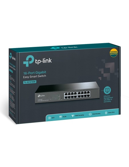 TP-Link TL-SG1016DE Gestionado L2 Gigabit Ethernet (10 100 1000) 1U Negro TP-Link TL-SG1016DE Gestionado L2 Gigabit Ethernet (10 100 1000) 1U Negro