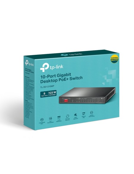 TP-Link TL-SG1210MP switch No administrado Gigabit Ethernet (10 100 1000) Energía sobre Ethernet (PoE) Negro TP-Link TL-SG1210MP switch No administrado Gigabit Ethernet (10 100 1000) Energía sobre Ethernet (PoE) Negro