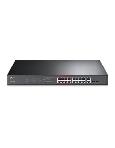 TP-Link TL-SL1218MP switch No administrado Fast Ethernet (10 100) Energía sobre Ethernet (PoE) Negro