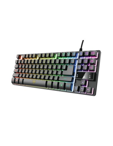 Trust GXT 833 Thado teclado Juego USB Español Negro, Plata