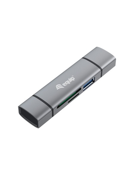 Equip 245460 lector de tarjeta USB 3.2 Gen 1 (3.1 Gen 1) Type-A Type-C Gris Equip 245460 lector de tarjeta USB 3.2 Gen 1 (3.1 Gen 1) Type-A Type-C Gris