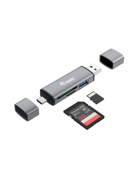 Equip 245460 lector de tarjeta USB 3.2 Gen 1 (3.1 Gen 1) Type-A Type-C Gris Equip 245460 lector de tarjeta USB 3.2 Gen 1 (3.1 Gen 1) Type-A Type-C Gris
