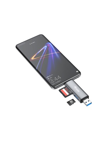 Equip 245460 lector de tarjeta USB 3.2 Gen 1 (3.1 Gen 1) Type-A Type-C Gris