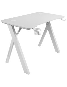 Mars Gaming MGD100RGB, Mesa Gaming Ergonómica RGB, Alfombrilla XXL, Soporte Auriculares y Bebida, Escritorio PC, 100x60cm, 2