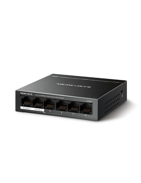 Mercusys MS106LP switch Gestionado Fast Ethernet (10 100) Energía sobre Ethernet (PoE) Negro Mercusys MS106LP switch Gestionado Fast Ethernet (10 100) Energía sobre Ethernet (PoE) Negro
