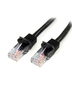 StarTech.com Cable de 1m Negro de Red Fast Ethernet Cat5e RJ45 sin Enganche - Cable Patch Snagless