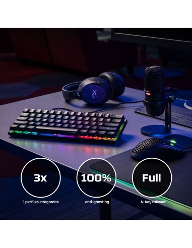 Teclado mecánico gaming HyperX Alloy Origins 60 - HX Red (distribución de EE. UU.)
