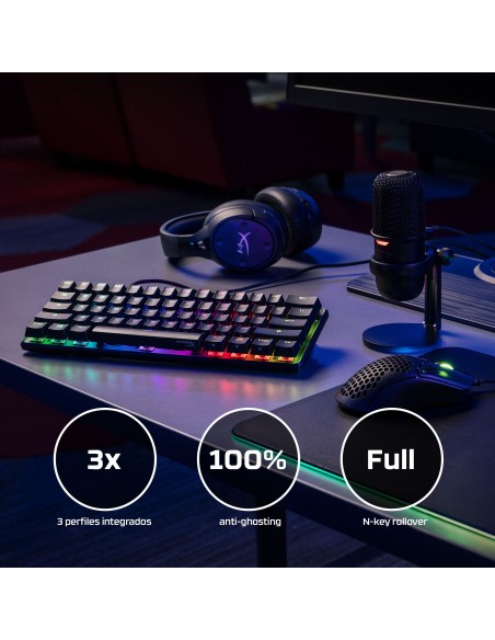 Teclado mecánico gaming HyperX Alloy Origins 60 - HX Red (distribución de EE. UU.) Teclado mecánico gaming HyperX Alloy Origins 60 - HX Red (distribución de EE. UU.)