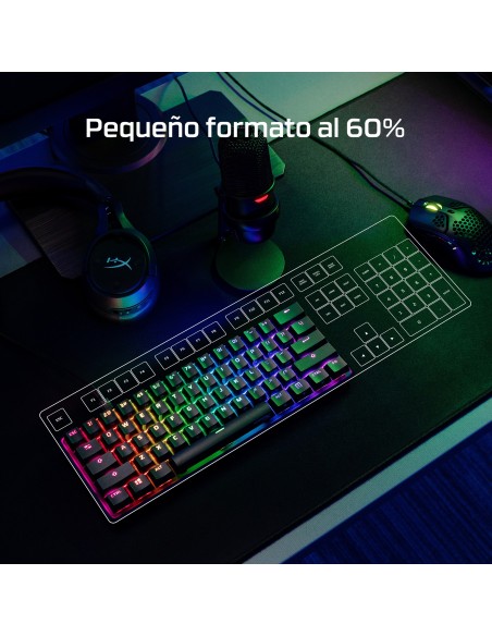Teclado mecánico gaming HyperX Alloy Origins 60 - HX Red (distribución de EE. UU.) Teclado mecánico gaming HyperX Alloy Origins 60 - HX Red (distribución de EE. UU.)