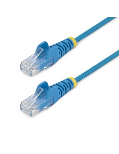 StarTech.com Cable Cat6 de 2m - Delgado - con Conectores RJ45 sin Enganches - Azul