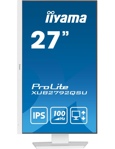 iiyama ProLite XUB2792QSU-W6 pantalla para PC 68,6 cm (27") 2560 x 1440 Pixeles Quad HD LED Blanco