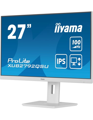 iiyama ProLite XUB2792QSU-W6 pantalla para PC 68,6 cm (27") 2560 x 1440 Pixeles Quad HD LED Blanco