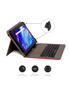Nilox FUNDA TECLADO USB DE 9,7" A 10.5" ROJA 2
