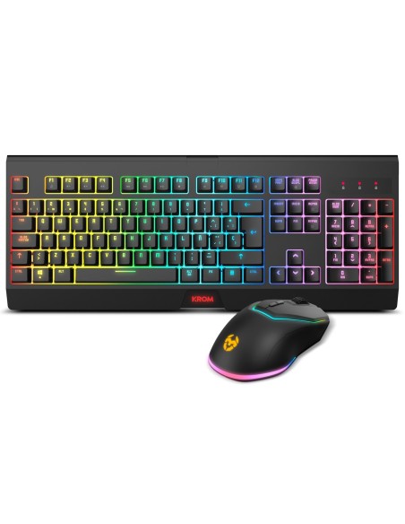 Krom KABALA teclado Ratón incluido Juego RF inalámbrico QWERTY Español Negro Krom KABALA teclado Ratón incluido Juego RF inalámbrico QWERTY Español Negro