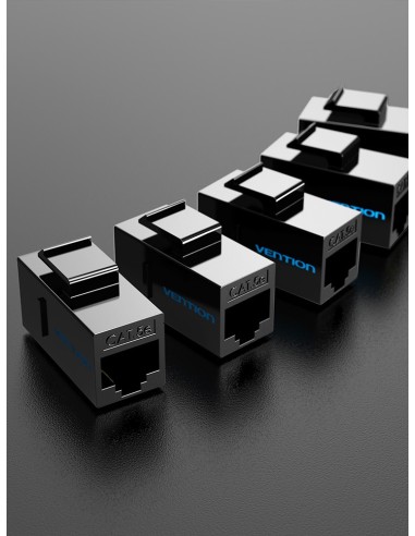 Vention Adaptador Conector RJ45 VDD-B07-B Cat5e UTP  RJ45 Hembra - RJ45 Hembra  Negro