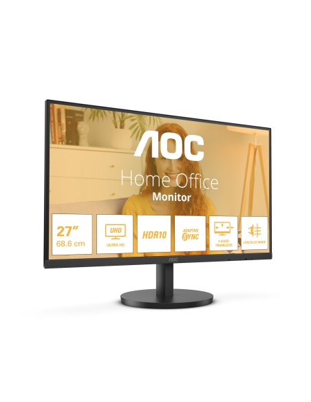 AOC B3 U27B3M pantalla para PC 68,6 cm (27") 3840 x 2160 Pixeles 4K Ultra HD LCD Negro AOC B3 U27B3M pantalla para PC 68,6 cm (27") 3840 x 2160 Pixeles 4K Ultra HD LCD Negro