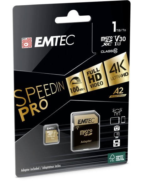 Emtec ECMSDM1TXC10SP memoria flash 1 TB MicroSDXC UHS-I Clase 10 Emtec ECMSDM1TXC10SP memoria flash 1 TB MicroSDXC UHS-I Clase 10