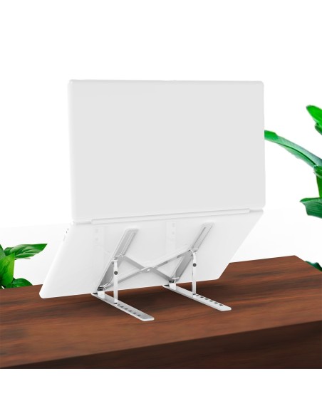 AISENS Soporte de Sobremesa Ajustable para Portatil   Tablet, Plata AISENS Soporte de Sobremesa Ajustable para Portatil   Tablet, Plata