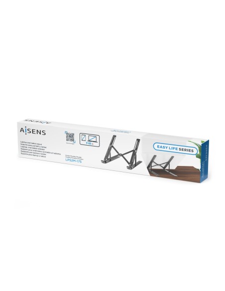 AISENS Soporte de Sobremesa Ajustable para Portatil   Tablet, Gris AISENS Soporte de Sobremesa Ajustable para Portatil   Tablet, Gris
