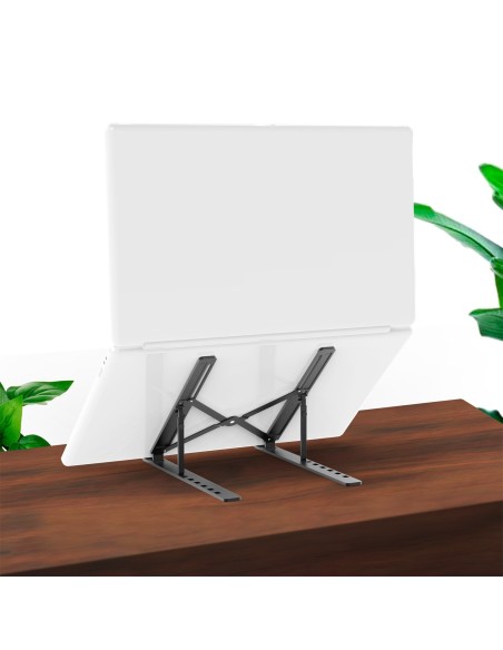 AISENS Soporte de Sobremesa Ajustable para Portatil   Tablet, Gris AISENS Soporte de Sobremesa Ajustable para Portatil   Tablet, Gris