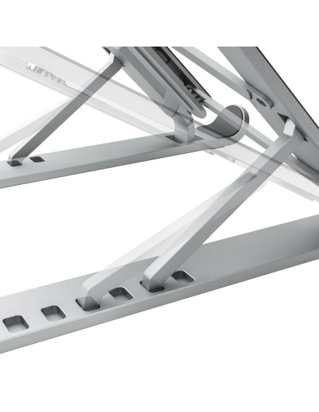 AISENS Soporte De Sobremesa Ajustable Para Portatil   Tablet, Plata