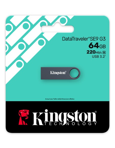 Kingston Technology DataTraveler 64 GB SE9 G3 - Níquel oscuro Kingston Technology DataTraveler 64 GB SE9 G3 - Níquel oscuro