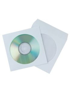 Q-CONNECT KF02206 estuche para medios de almacenamiento Paper case Transparente, Blanco