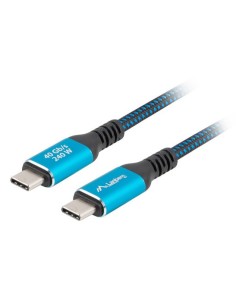 Lanberg CA-CMCM-45CU-0020-BK cable USB 2 m USB C Negro, Azul