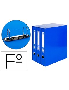 Liderpapel MD31 carpeta Caja de cartón, Cloruro de polivinilo (PVC) Azul