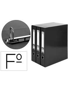 Liderpapel MD32 carpeta Caja de cartón, Cloruro de polivinilo (PVC) Negro