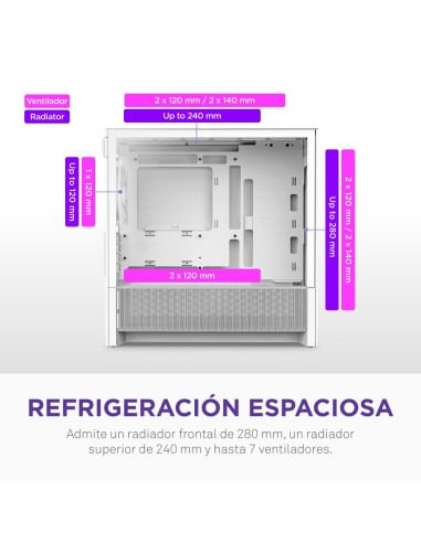 NZXT H9 H3 Flow Midi Tower Blanco