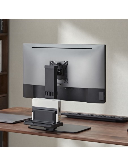 AISENS Soporte de Mesa ECO Giratorio e Inclinable para Monitor TV y Mini PC 8Kg de 17-32, Negro