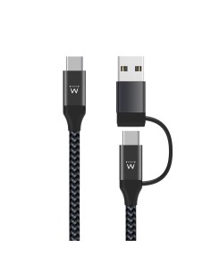 Ewent EW9918 cable USB USB 3.2 Gen 1 (3.1 Gen 1) 1 m USB C Negro