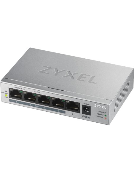 Zyxel GS1005HP No administrado Gigabit Ethernet (10 100 1000) Energía sobre Ethernet (PoE) Plata Zyxel GS1005HP No administrado Gigabit Ethernet (10 100 1000) Energía sobre Ethernet (PoE) Plata