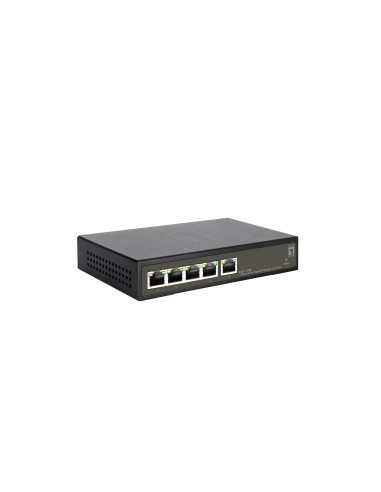 LevelOne GES-2105P switch Gestionado L2 Gigabit Ethernet (10 100 1000) Energía sobre Ethernet (PoE) Negro