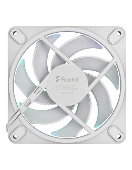 Fractal Design Momentum 12 RGB Carcasa del ordenador Ventilador 12 cm Blanco 1 pieza(s)