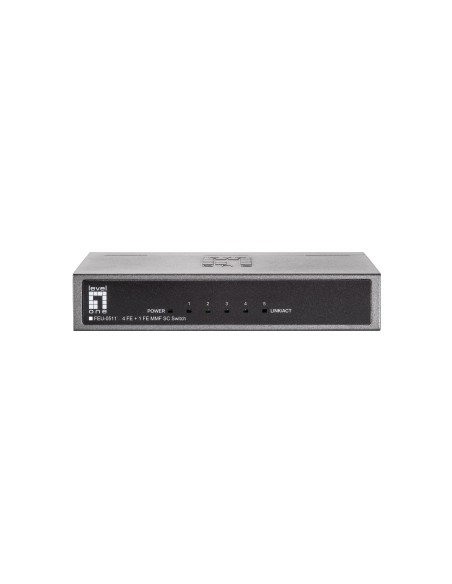 LevelOne Switch Fast Ethernet de 5 puertos, 1 Port SC Multi-Mode Fiber, 2km LevelOne Switch Fast Ethernet de 5 puertos, 1 Port SC Multi-Mode Fiber, 2km