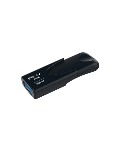 PNY Attaché 4 unidad flash USB 64 GB USB tipo A 3.2 Gen 1 (3.1 Gen 1) Negro