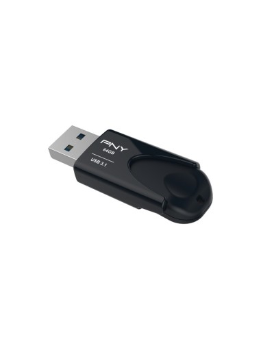 PNY Attaché 4 unidad flash USB 64 GB USB tipo A 3.2 Gen 1 (3.1 Gen 1) Negro