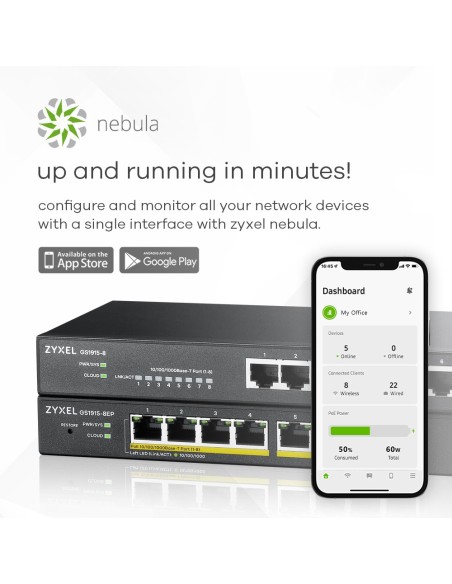 Zyxel GS1915-8 Gestionado L2 Gigabit Ethernet (10 100 1000) Negro