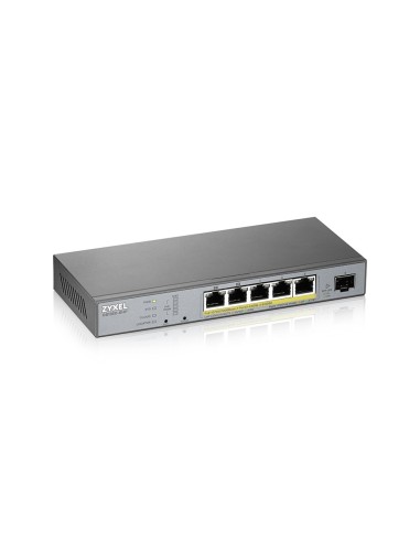 Zyxel GS1350-6HP-EU0101F switch Gestionado L2 Gigabit Ethernet (10 100 1000) Energía sobre Ethernet (PoE) Gris