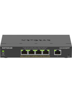 NETGEAR 5-Port Gigabit Ethernet High-Power PoE+ Plus Switch (GS305EPP) Gestionado L2 L3 Gigabit Ethernet (10 100 1000) Energía