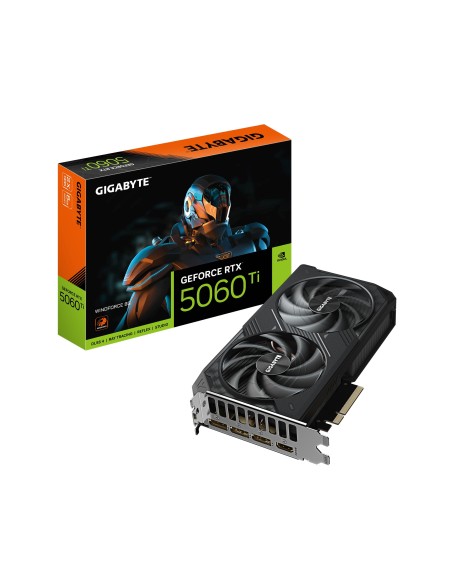 GIGABYTE GeForce RTX 5060 Ti WINDFORCE 8G Tarjeta Gráfica – 8 GB GDDR7, 128 bits, PCI-E 5.0, 2572 MHz Frecuencia del núcleo, 3 GIGABYTE GeForce RTX 5060 Ti WINDFORCE 8G Tarjeta Gráfica – 8 GB GDDR7, 128 bits, PCI-E 5.0, 2572 MHz Frecuencia del núcleo, 3