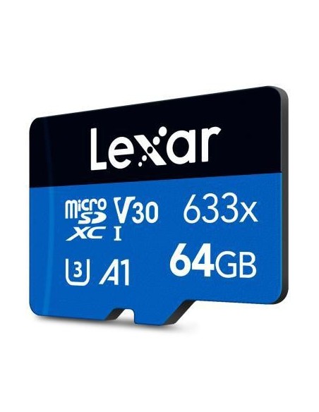 Lexar MEMORY MICRO SDXC 64GB UHS-I LMS0633064G-BNNNG MicroSD Lexar MEMORY MICRO SDXC 64GB UHS-I LMS0633064G-BNNNG MicroSD