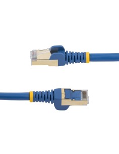 StarTech.com Cable de 0,5m de Red Ethernet RJ45 Cat6a Blindado STP - Cable sin Enganche Snagless - Azul 2